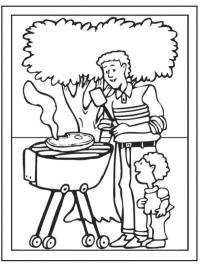 Grillausta is&auml;n kanssa