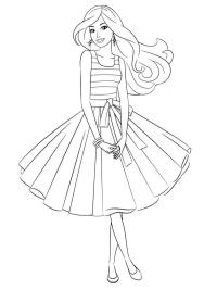 Barbie kauniissa mekossa