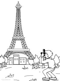 Kuvaamassa Eiffel-tornia