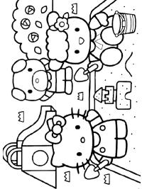 Hello Kitty hiekkalaatikolla