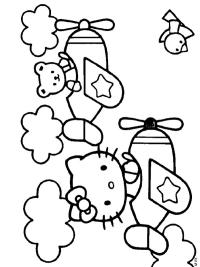 Hello Kitty lentokoneessa