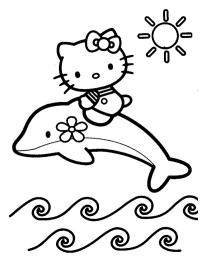 Hello Kitty ratsastaa delfiinill&auml;