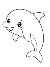 Suloinen kawaii-delfiini