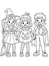 Lapset Halloween-asuissa