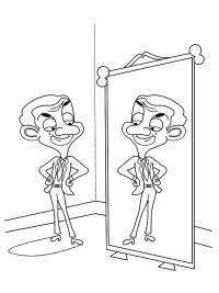 Mr. Bean katsoo itse&auml;&auml;n peilist&auml;