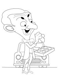 Mr. Bean puhdistaa autoa