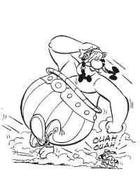 Obelix ja Idefix juoksevat henkens&auml; edest&auml;