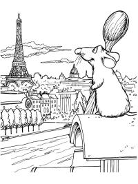 Remy katselee Eiffel-tornia