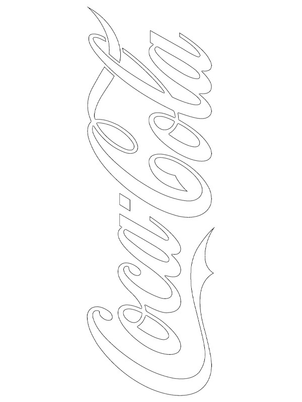 Coca-Cola-logo värityskuva Coca-Cola-logo värityskuva