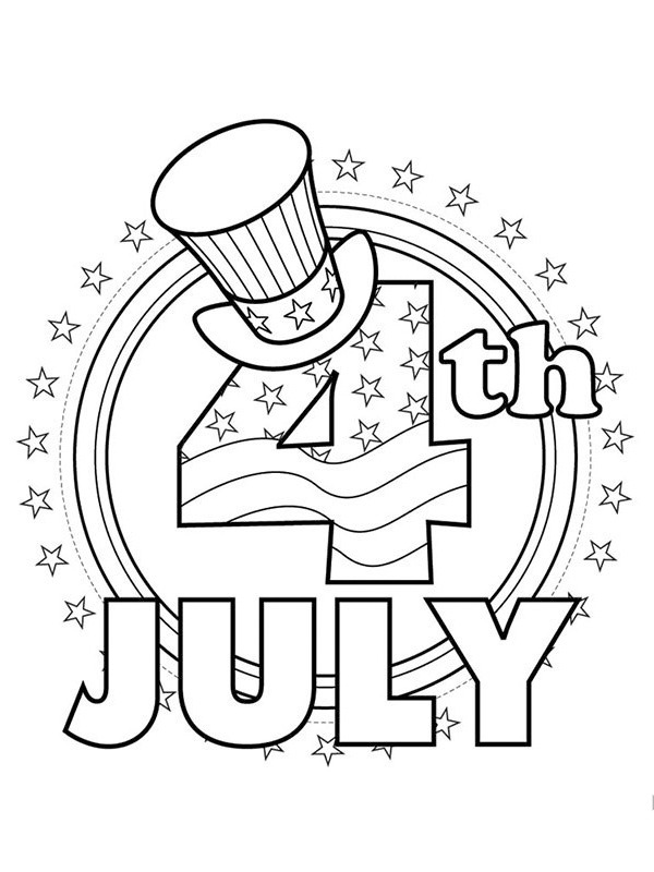 4th of July värityskuva 4th of July värityskuva