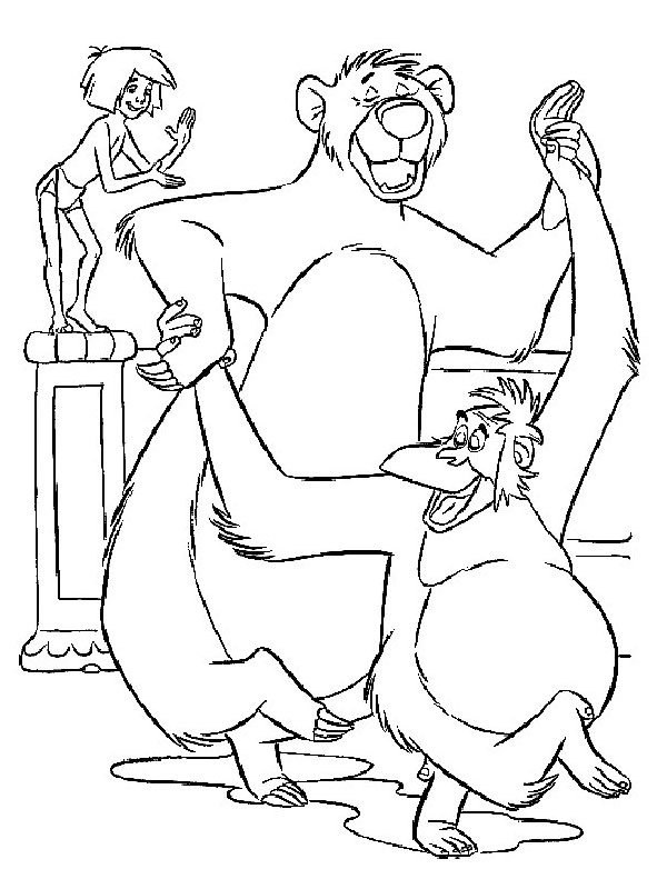 Baloo-karhu värityskuva Baloo-karhu värityskuva