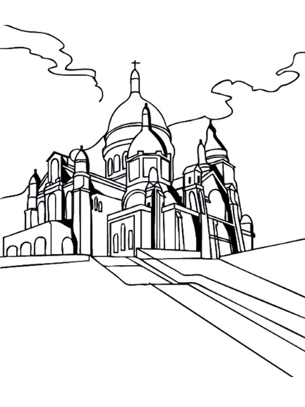 Sacré-Cœurin basilika (Pariisi) värityskuva Sacré-Cœurin basilika (Pariisi) värityskuva
