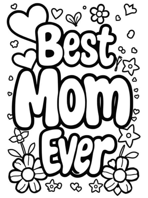Best mom ever värityskuva Best mom ever värityskuva