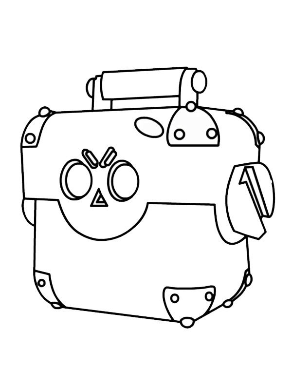 Brawl Stars Mega Box värityskuva Brawl Stars Mega Box värityskuva
