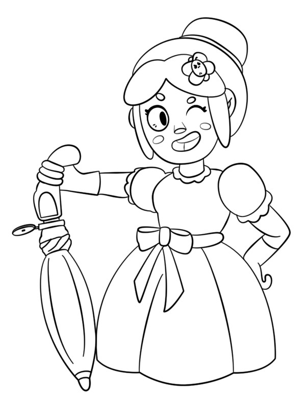 Brawl Stars Piper värityskuva Brawl Stars Piper värityskuva