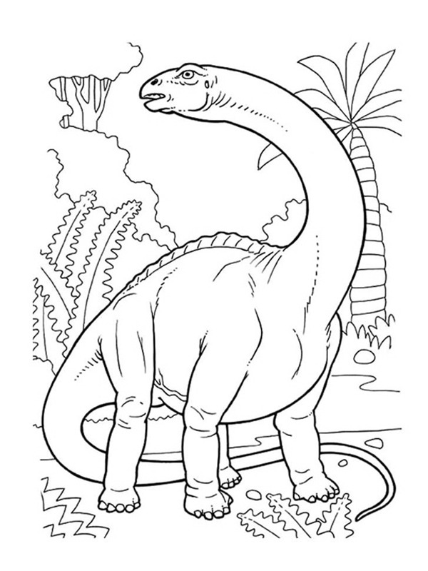 Brontosaurus värityskuva Brontosaurus värityskuva