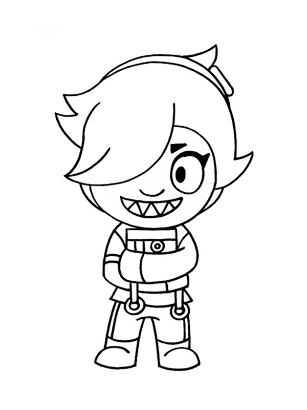 Colette Brawl Stars värityskuva Colette Brawl Stars värityskuva