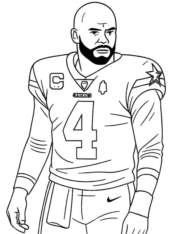 Dak Prescott värityskuva Dak Prescott värityskuva