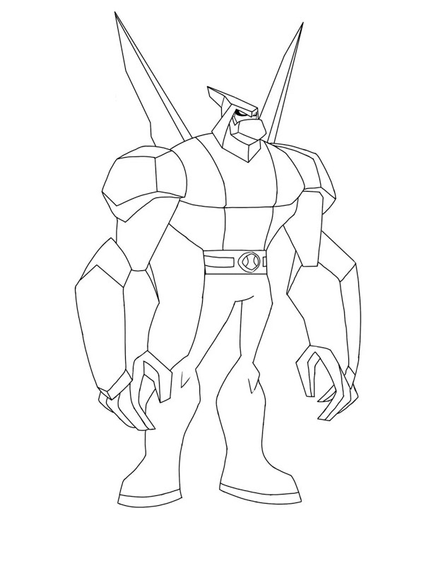 Diamondhead (Ben 10) värityskuva Diamondhead (Ben 10) värityskuva