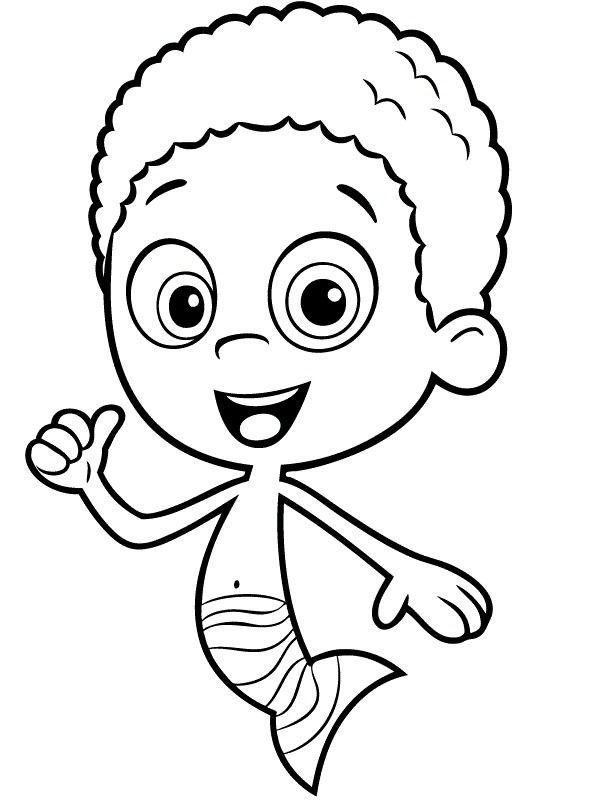 Goby Bubble Guppies värityskuva Goby Bubble Guppies värityskuva