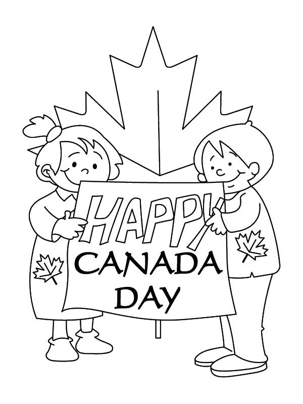 Happy Canada Day värityskuva Happy Canada Day värityskuva