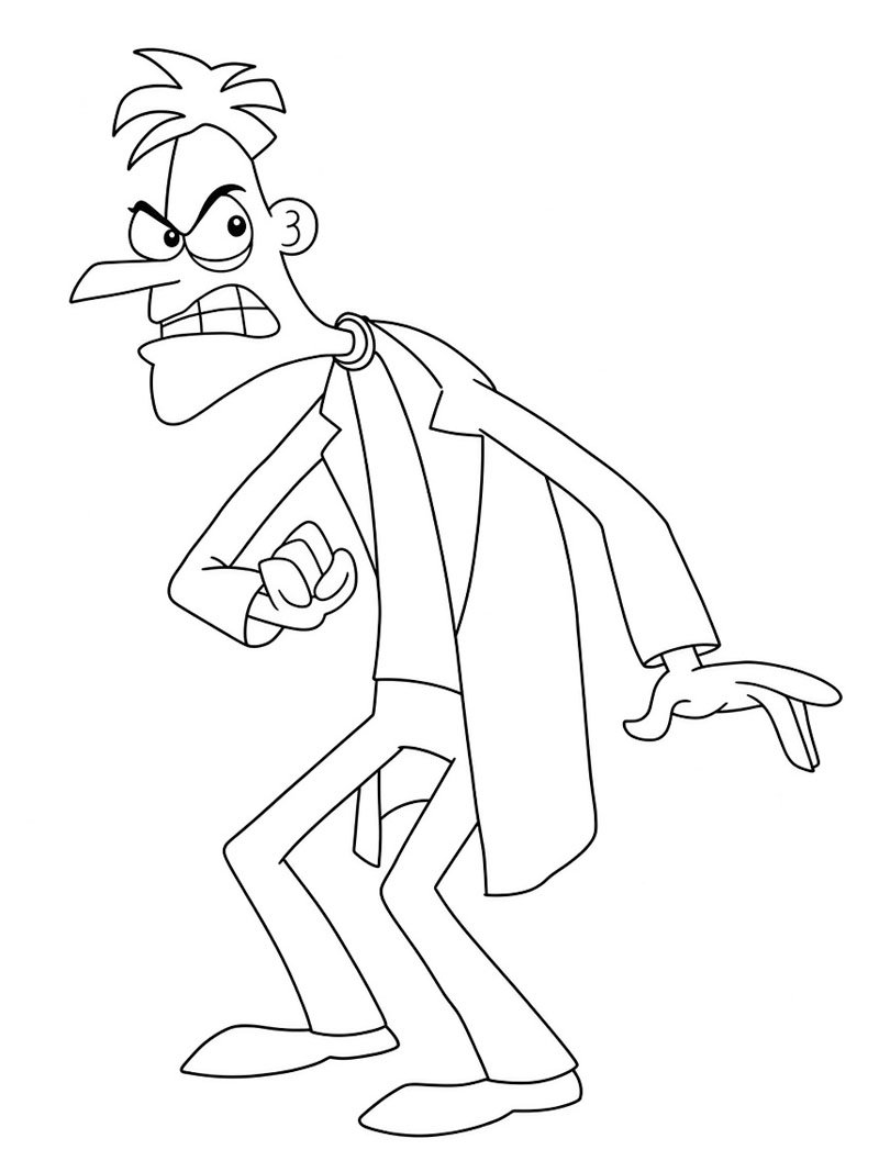 Tohtori Tollontyö (Finias ja Ferb) värityskuva Tohtori Tollontyö (Finias ja Ferb) värityskuva