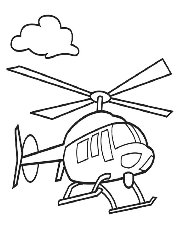 Helikopteri värityskuva Helikopteri värityskuva