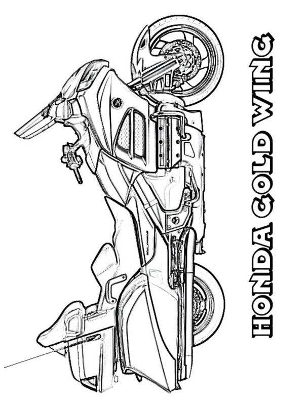Honda Gold Wing värityskuva Honda Gold Wing värityskuva