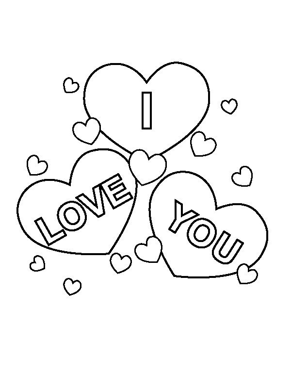 I love you - Rakastan sinua värityskuva I love you - Rakastan sinua värityskuva