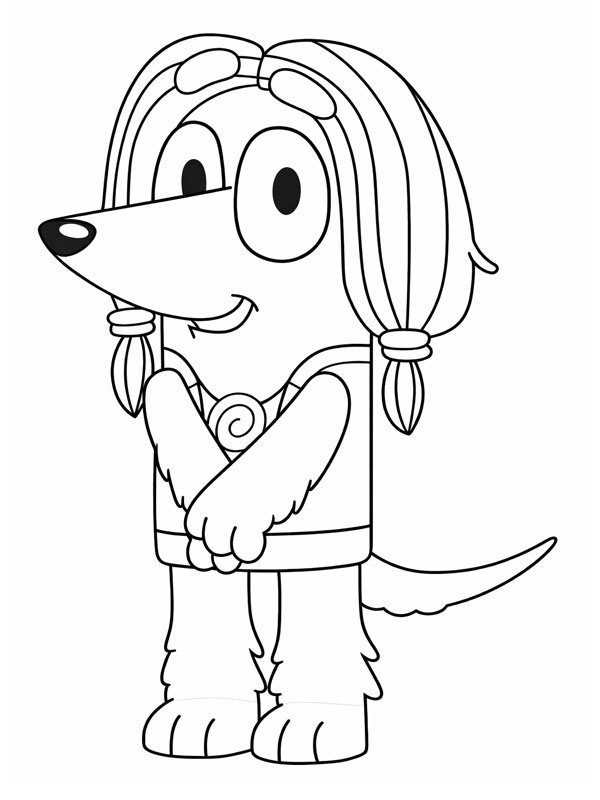Inka (Tuuri/Bluey) värityskuva Inka (Tuuri/Bluey) värityskuva