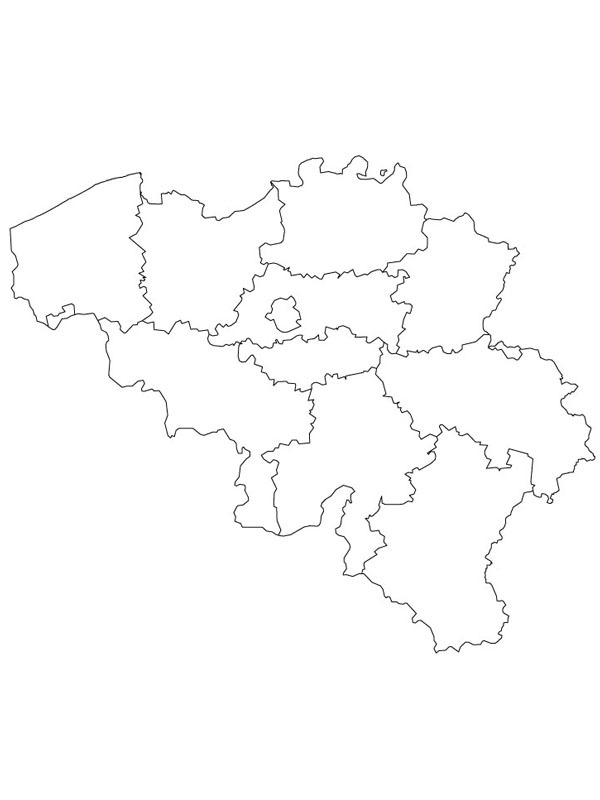 Belgian kartta värityskuva Belgian kartta värityskuva