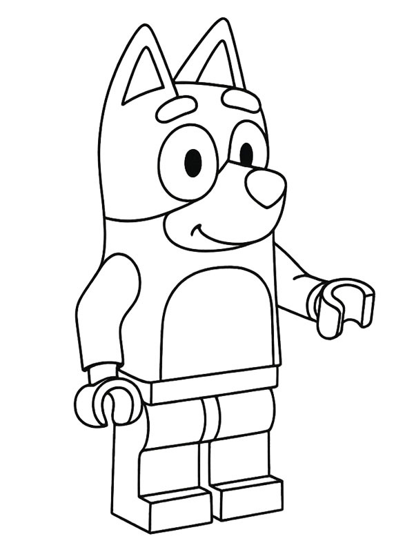 Lego Tuuri/Bluey värityskuva Lego Tuuri/Bluey värityskuva