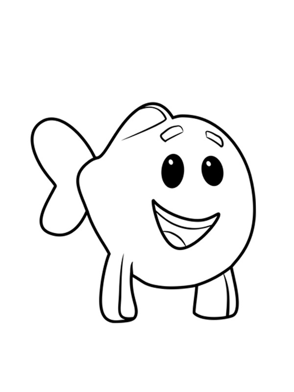 Pikkukala Bubble Guppies värityskuva Pikkukala Bubble Guppies värityskuva