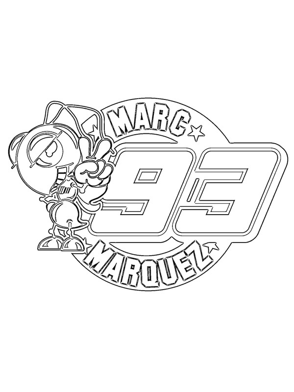 Marc Marquez 93 värityskuva Marc Marquez 93 värityskuva
