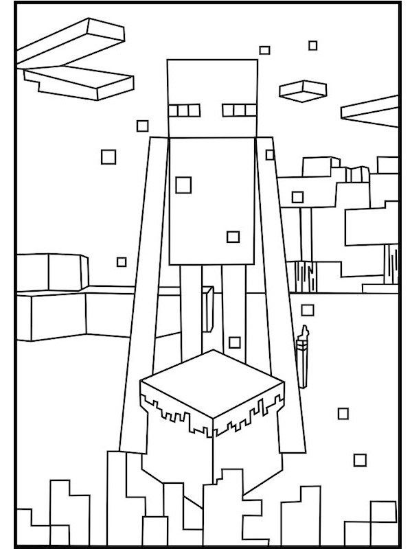 Minecraft-mies värityskuva Minecraft-mies värityskuva