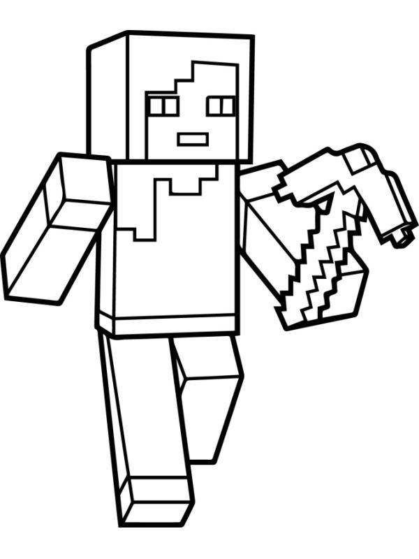 Minecraft Steve värityskuva Minecraft Steve värityskuva