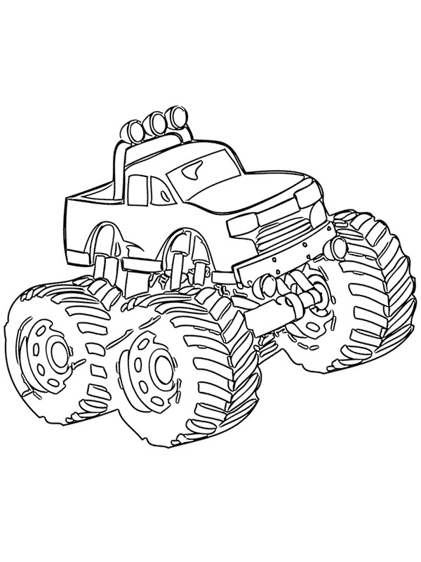 Monsteriauto värityskuva Monsteriauto värityskuva