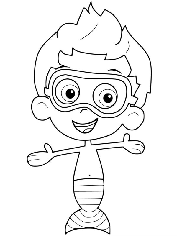 Nonny - Bubble Guppies värityskuva Nonny - Bubble Guppies värityskuva