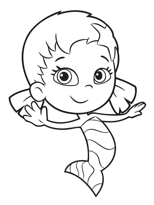 Oona Bubble Guppies värityskuva Oona Bubble Guppies värityskuva