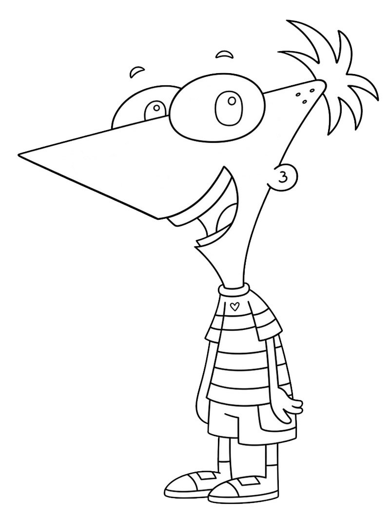 Finias Flynn (Finias ja Ferb) värityskuva Finias Flynn (Finias ja Ferb) värityskuva