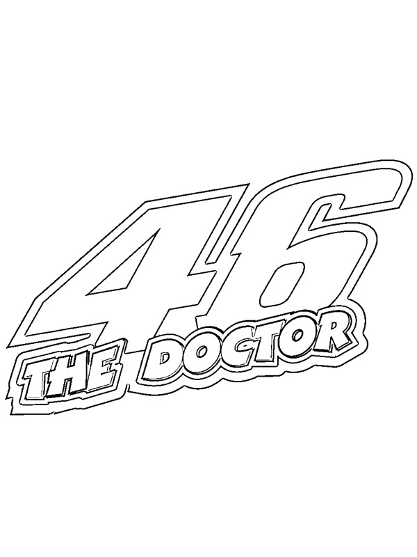 Valentino Rossi 46 the doctor värityskuva Valentino Rossi 46 the doctor värityskuva