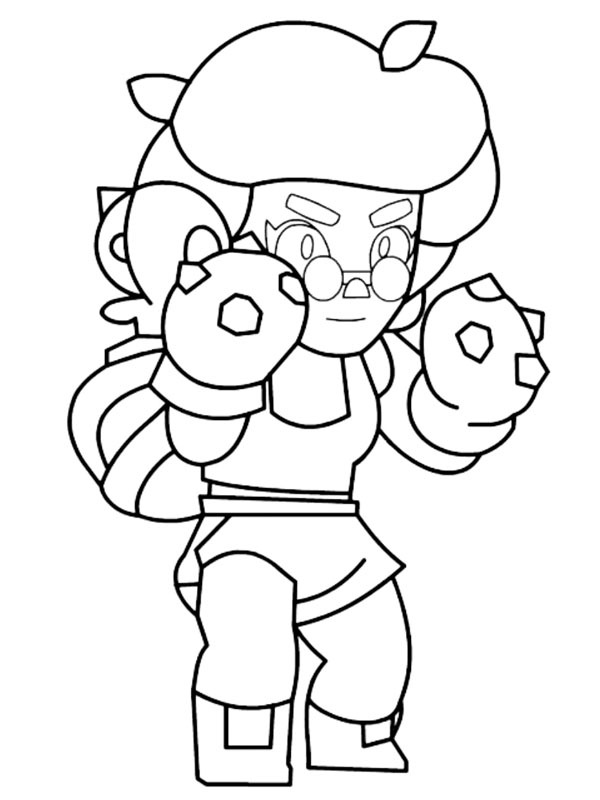 Rosa Brawl Stars värityskuva Rosa Brawl Stars värityskuva