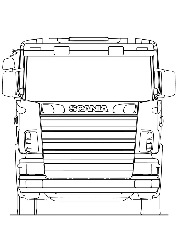 Scania R serie -rekka värityskuva Scania R serie -rekka värityskuva