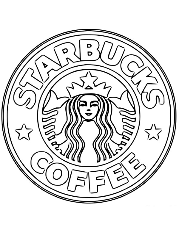 Starbucks-logo värityskuva Starbucks-logo värityskuva