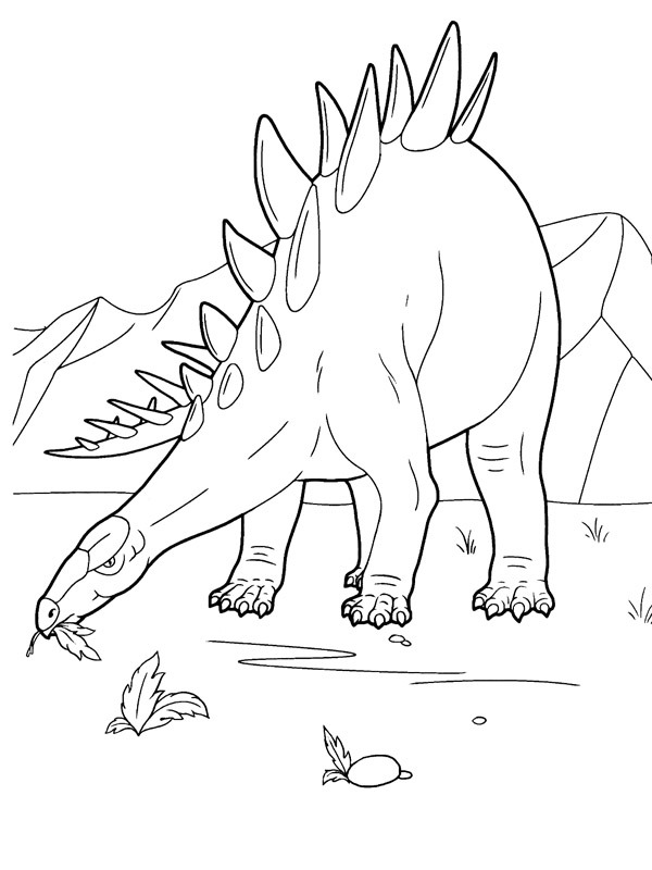 Harjalisko eli Stegosaurus värityskuva Harjalisko eli Stegosaurus värityskuva
