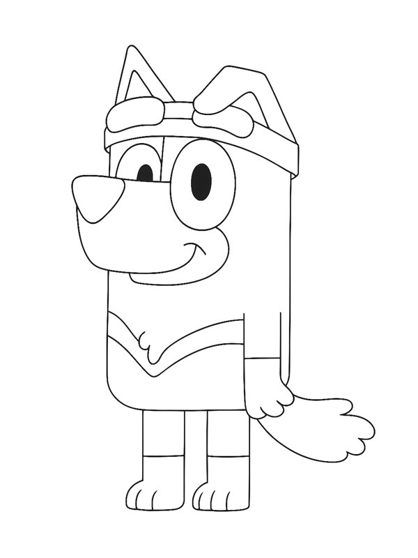 Viiru-setä (Bluey) värityskuva Viiru-setä (Bluey) värityskuva