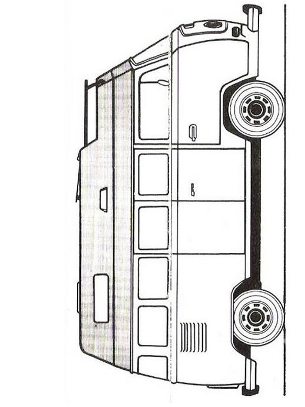 Volkswagen T2 Camper värityskuva Volkswagen T2 Camper värityskuva