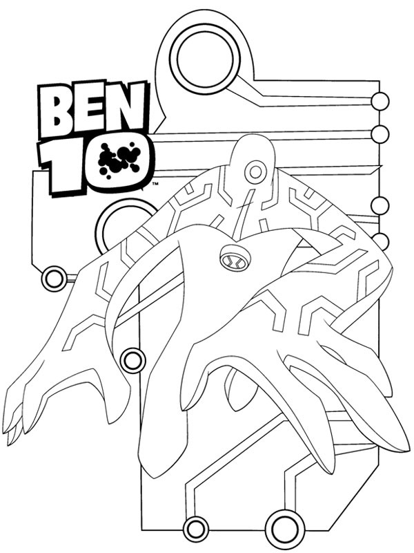 Ben 10 -päivitys värityskuva Ben 10 -päivitys värityskuva