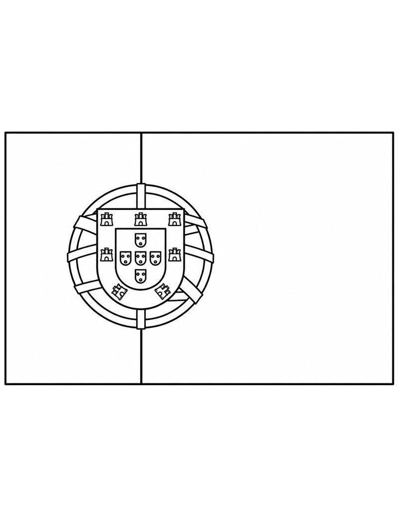 Portugalin lippu värityskuva Portugalin lippu värityskuva