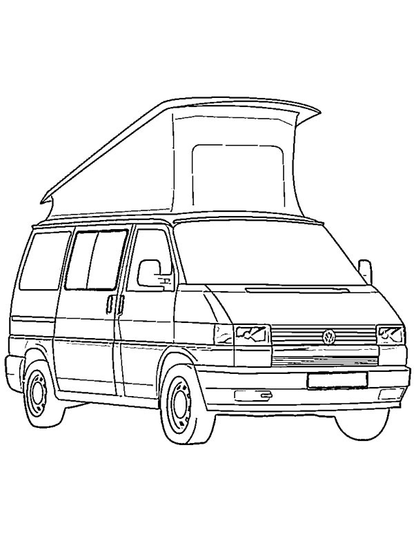 Volkswagen T4 California -asuntoauto värityskuva Volkswagen T4 California -asuntoauto värityskuva
